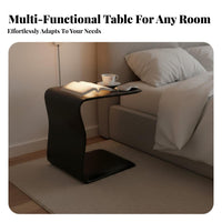 Nordic design C-Shaped Side Table Minimalist Design C-Shaped Couch Table Space-Saving Household Furniture multipurpose Use for Apartment Dwellers, Home Workers, Students, Living Room, Bedroom, Small Spaces, Balcony