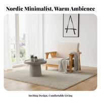 Nordic Design Wooden Frame Textile Couch Set Minimalist Design Sofa and Armchair Set High Rebound Cushion Living Room Furniture Easy Assembly for Apartment Dwellers, Homeowners, Families, Home