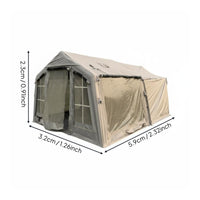 Inflatable Tent Air Shelter Family Canopy Inflatable Cabin Tent Inflatable Ridge Tent with Waterproof Polyester Material and Versatile Ventilation Suitable for Family Camping Festivals Group Outings