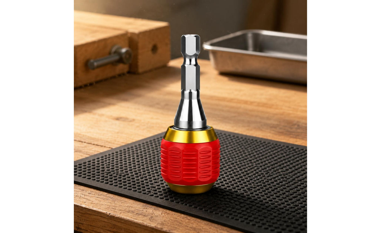Coil-Driven-Loaded Hex Rapid-Switch Drill Adapter Textured Grip Quick-Release Adapter Shaft Metal Power Tool Accessory