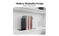 Transparent Design Foldable L-Shaped Bookend Portable Book Stand Space-Saving Desk Accessory sturdyDuty for Students, educators, Readers, School, Home Study, bookcase, Library
