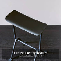 mechanical Design Hammered Frame High Stool Comfortable Footrest Counter Chair Minimalist Aesthetic Household Seating Ergonomic Backrest for Home Bar, Dining Room