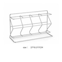 Chrome-Plated Coffee Capsule Rack Rectangular Base Coffee Capsule Stand Silver Tone Kitchen Storage Compact Size
