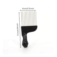 Detangling Afro Pick Wide Tooth Hair Pick Rust-Resistant Afro Comb Handheld for Salon