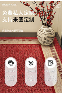 入户门地垫大门口高级进门垫耐脏防滑垫新年乔迁新居家用玄关脚垫 花朵进宅大吉 80x120cm新升级【耐脏防污】比利时绒