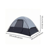 Low Dome Tent Large Doorway Double-Layer Tent Two-Color Outdoor Shelter for Hiking