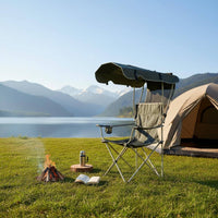 Canopy Camping Chair Fishing Chair Folding Seat for Campers, Anglers, Travel