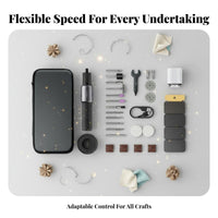 Multi-Functional Cordless Engraving Pen Handheld Design Cordless Engraving Tool Set Adjustable Speed Grinding Machine Portable for DIY crafters, Hobbyists, Polishing, Jewelry Making, Home Workshop, three-dimensional printed objects Finishing