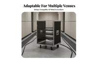 Heavy-Duty 19-Inch Flight Case Rack Portable Rolling Rack Case Reinforced Construction Equipment Storage With Wheels for Audio Professionals, Home Theater Enthusiasts, Wedding Venues, Outdoor Events, Live Performance, Concert Hall