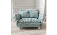 Modern Design 1:12 Miniature Sofa Set Realistic Feature Miniature Double Sofa Exquisite Craftsmanship