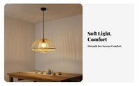 Handmade Bamboo Woven Chandelier Natural Material Woven Bamboo Chandelier Asian Inspired Design Japanese Design Ceiling Light Retardant Lampshade for Interior Designers, Business Owners, Homeowners, Teahouse, Restaurant, Dining Room, Hotel