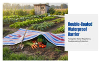 Tricolor Stripe Rainproof Tarp, Thickened Waterproof Sheet, Tear-Resistant, Multi-Purpose Cover