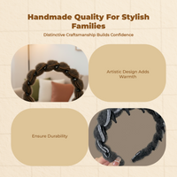 Plush Wavy Headband for Women, Thick, Non-Slip