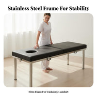 Foldable Design Portable Massage Table Lightweight Folding Massage Table Skin-Friendly Leather Folding Beauty Bed Waterproof for Acupuncturists, Estheticians, Mobile Professionals, Spa, Medical Facility