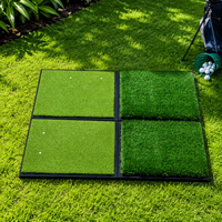 1.5m x 1.5m Driving Range Mat, Heavy Duty Artificial Turf Mat with Non-Slip Rubber Base, Portable Chipping Mat for Putting Practice