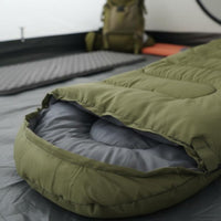 Insulated Thick Sleeping Bag Double-Layer Design Warm Sleeping Bag Compressible Camping Bedroll Splicable for Hiking, Mountaineering, Travel
