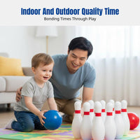 Kids Durable Bowling Set, PU Material, Interactive Toy, Parent-Child Game, Indoor Outdoor Sports