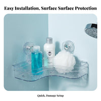 Suction Cup Corner Tray Drillnon-Drill Installation Wall-Mounted Rack