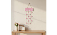 Wooden Photo Display with Clips Handcrafted Design Family Appreciation Day Photo Holder Heartwarming Message Rustic String Picture Hanger for Grandma