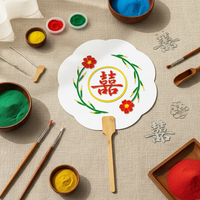 Cloisonne Enamel DIY Kit for Chinese Traditional Fan - Wedding Gift Double Happiness Mandarin Duck Design