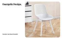 Nordic Design Slatted Back Shell Chair Simple Design Indoor Seating Ergonomic Backrest Home Furnishing Strong and Long-Lasting for Students, Homeowners, Dining Room, Kitchen, Bedroom, Reading Nook