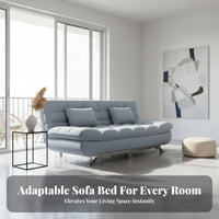 Space-Saving 2-Seater Foldable Sofa Bed Two-in-OnePurpose Design transformable Couch Easy Conversion Living Room Furniture Modern aesthetic for Apartment Dwellers, Students, Homeowners, Small Spaces, Dorm, Lounge, Home Office