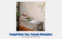 Stone Basin Circulating Water Fountain Sculpture, Indoor Living Room Decor, Fortune & Protection, Tranquil Design