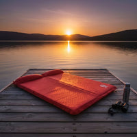 Automatic Inflation Inflatable Camping Mattress Soft Textile Double-Size Air Mattress High-Resilience Sponge Fill Self Inflating Sleeping Sleeping Surface Cm Thick for Tent Use