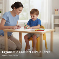 Rounded Corners Small Backrest Stool Easy to Clean child's Chair Lightweight young child Seat Stable Design for young children, Preschoolers, Parents, Kindergarten, Preschool, Daycare, play area