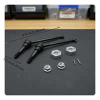 1/12 Scale RC Car Front Drive Shaft Steel Construction High Durability Universal for Rough Terrain
