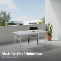 Foldable Design Bi-Fold Rectangular Table Indoor/exteriordoor Use Portable Furniture Easy to Clean adaptable for Street Vendors, Party Hosts, Night bazaar, exteriordoor meal, Camping, Dining Room
