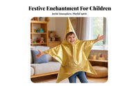 Lustrous-Looking Star Shaped Costume Shiny Kids Star Costume Reflective Child Clothing Smooth for Children, Stage, Party, Role-Play