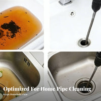 Powerful Clog Removal Olive Head Drain Cleaner Navigates Bends Flexible Pipe Dredging Tool Long-Lasting Construction for Toilet, Kitchen