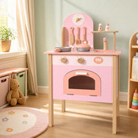 Wooden Play Kitchen with Sink Realistic for Preschoolers, Preschool, Daycare