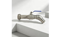 Oil Drum Tap with Threaded Inlet Stainless Drum Faucet with Lever Handle Heavy Duty Barrel Faucet Shutoff Lever for Garages