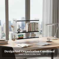 Multi-Functional Storage interchangeable Pegboard Rack Space-Saving Desktop Organizer Customizable Layout Desk Shelf Multifunctional for Students, Hobbyists, Crafters, Study Room, Gaming Setup, Bedroom, Studio