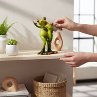 Resin Frog Couple Decoration Nordic Design Resin Frog Lovers Sculpture Home Decoration Cute Design for Partners, Wedding