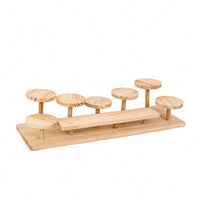 Vertical 8-Tier Display Rack Compact Wooden Display Rack Decorative Open for Collectors, Plant Lovers, Tabletop, Desk, Living Room
