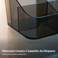 Multi-Compartment Cosmetic Case Space-Saving Makeup Organizer Large Capacity