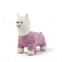 Alpaca Stool Soft Fabric Animal Stool Pouf Cute Furniture Floor-Standing for Children, Nursery, Playroom