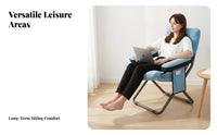 Space Saving Foldable Lazy Chair Thick Padding Single Person Sofa Ergonomic Support Single Person Leisure Sofa Sturdy Frame for Students, Adults, Not on Ice Workers, Dorm Room, Bedroom, Balcony