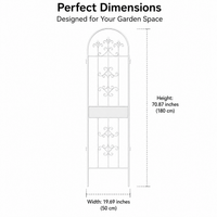 50cm Metal Garden Trellis, Decorative Plant Supports for Climbing Roses & Vines, European Artistic Welded Frame, No Installation Required