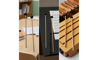 Slender Mallets with Wooden Shafts Straight Mallets with Flat Heads Long-Lasting Percussion Sticks Wear-Resistant for Marching Band