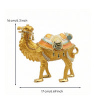 Camel Figurine Jeweled Camel Ornament Gold-Toned for Decorators