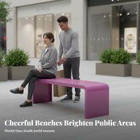 Slatted rearrest Bench Weather-withstandant green space Seating Weatherproof Outdoor Furniture for General Public, Pedestrians, Courtyard, roadside, rearyard