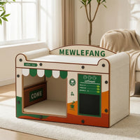 Corrugated Cat Scratching House Reinforced Cardboard Cat House Sturdy Scratch Box Long-Lasting for Cats, Kittens, Living Room, Apartment