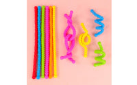 6 Pieces Bendable Silicone Sensory Stick Anxiety Relief Sensory Fidget Stick Calming Quiet Desk Toy Portable for Classroom