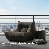 Luxuriously Soft and Comfortable Feline Ear Floor Chair Padded Cushion Indoor Furniture Hugging Sensation Chaise Lounge No Assembly Required for Young Adults, Homebodies, Bedroom, Small Apartment, Living Room, Reading Nook
