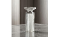 Glass Candle Holder Tall Crystal Candle Holder Elegant for Living Room, Entryway