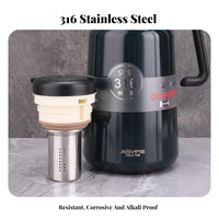 Long-Lasting Insulation Tea Steeping Vacuum Flask Anti Insulated Pot with Infuser Complimentary for Families, Hosts, Home, Kitchen, Outdoor